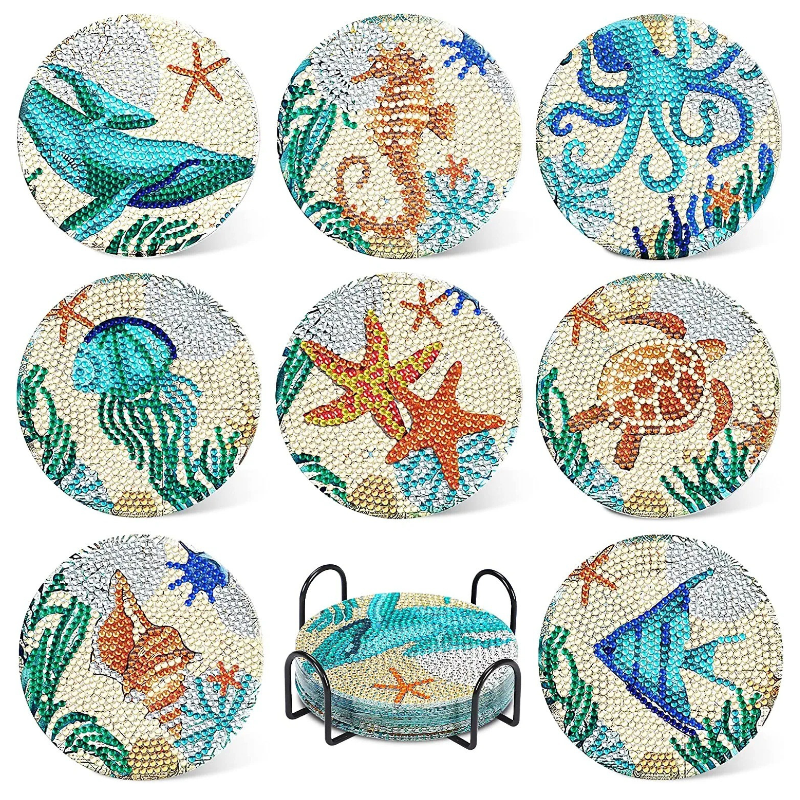 DIY Marine Diamond Painting Coasters