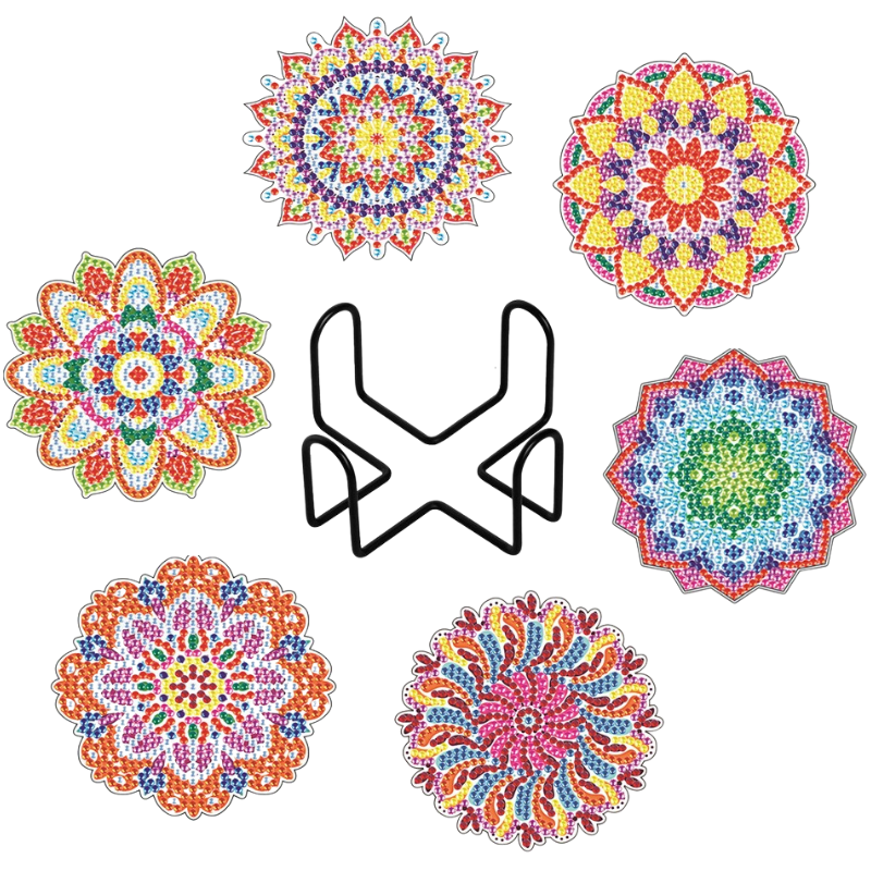 DIY Mandala E Diamond Painting Coasters