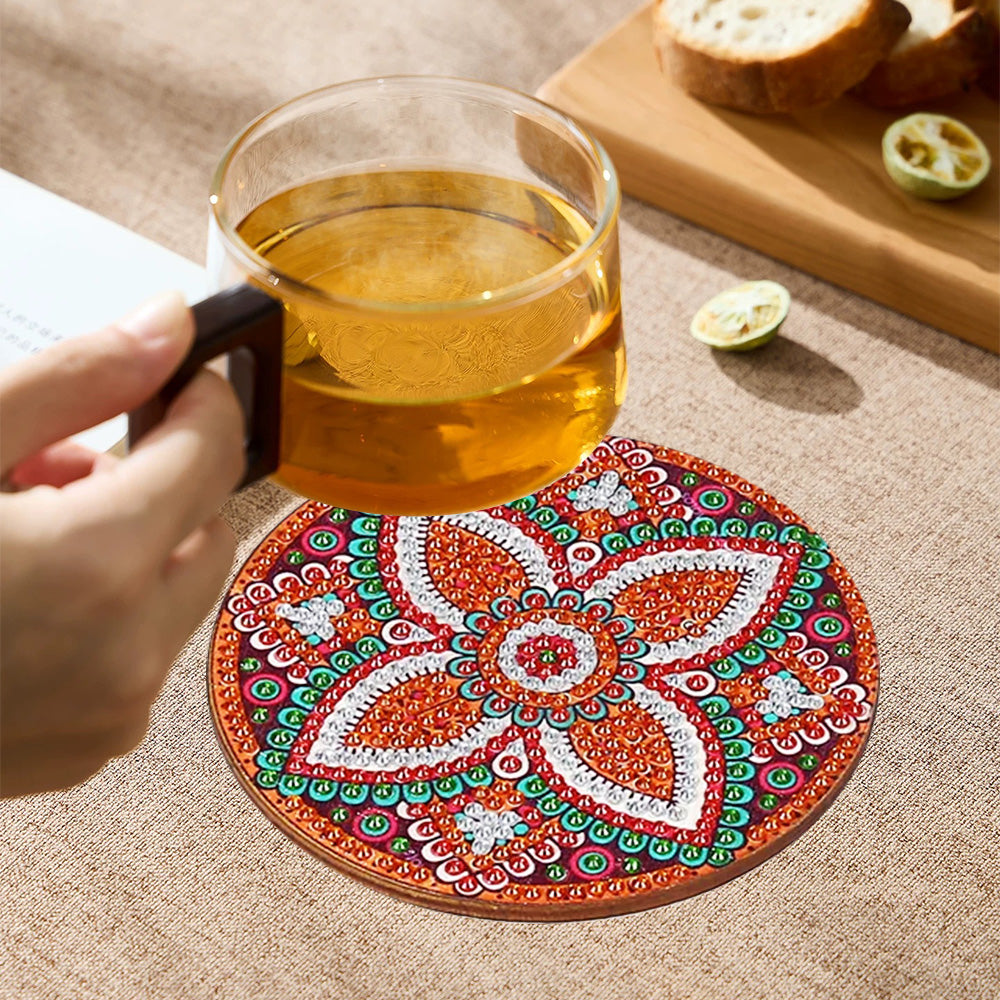 DIY Mandala H Diamond Painting Coasters