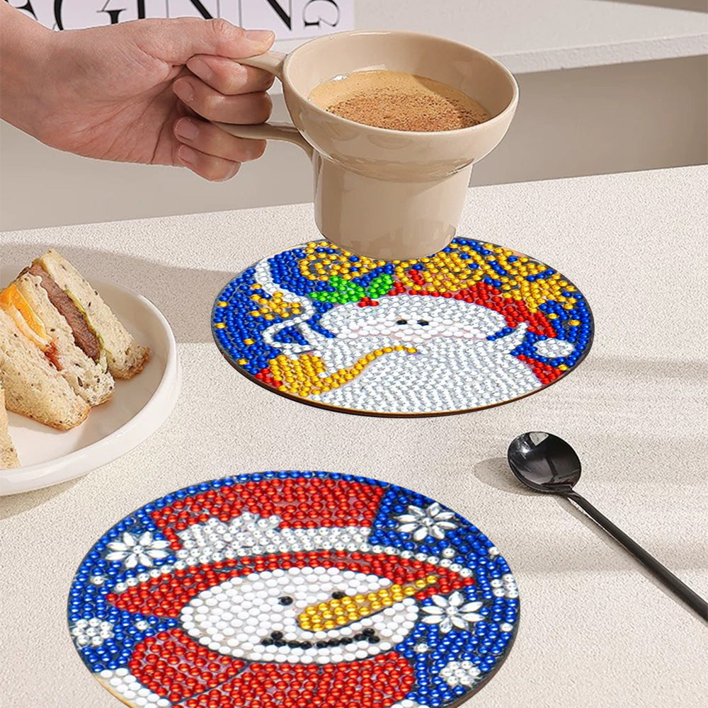 DIY Snowman A Diamond Painting Coasters