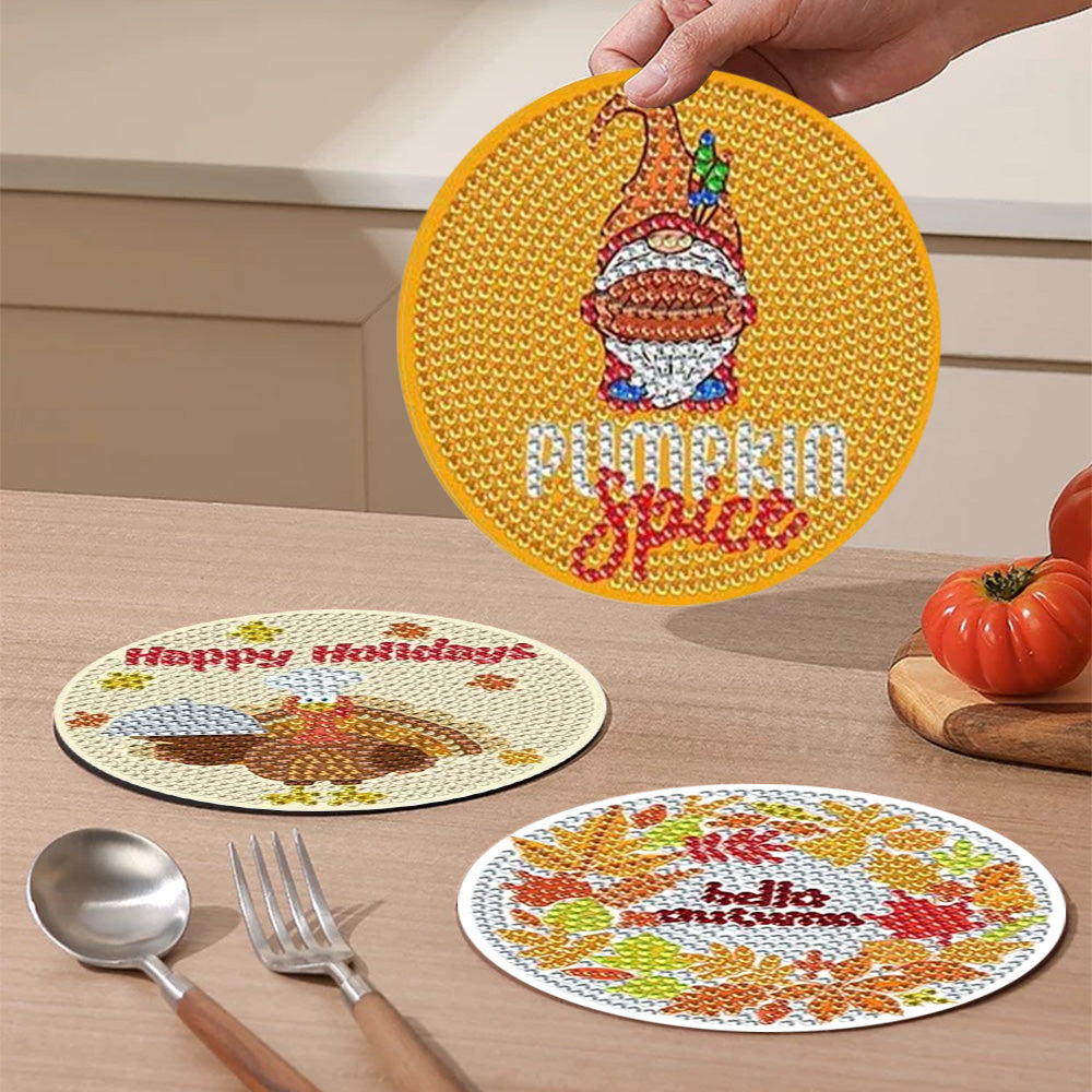 DIY Thanksgiving A Diamond Painting Coasters