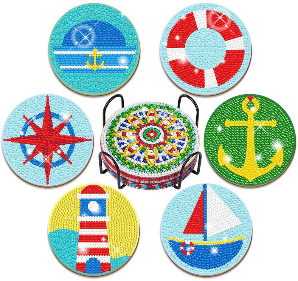 DIY Nature F Diamond Painting Coasters