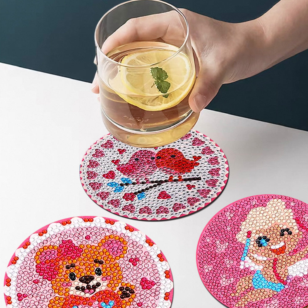 DIY Love Diamond Painting Coasters
