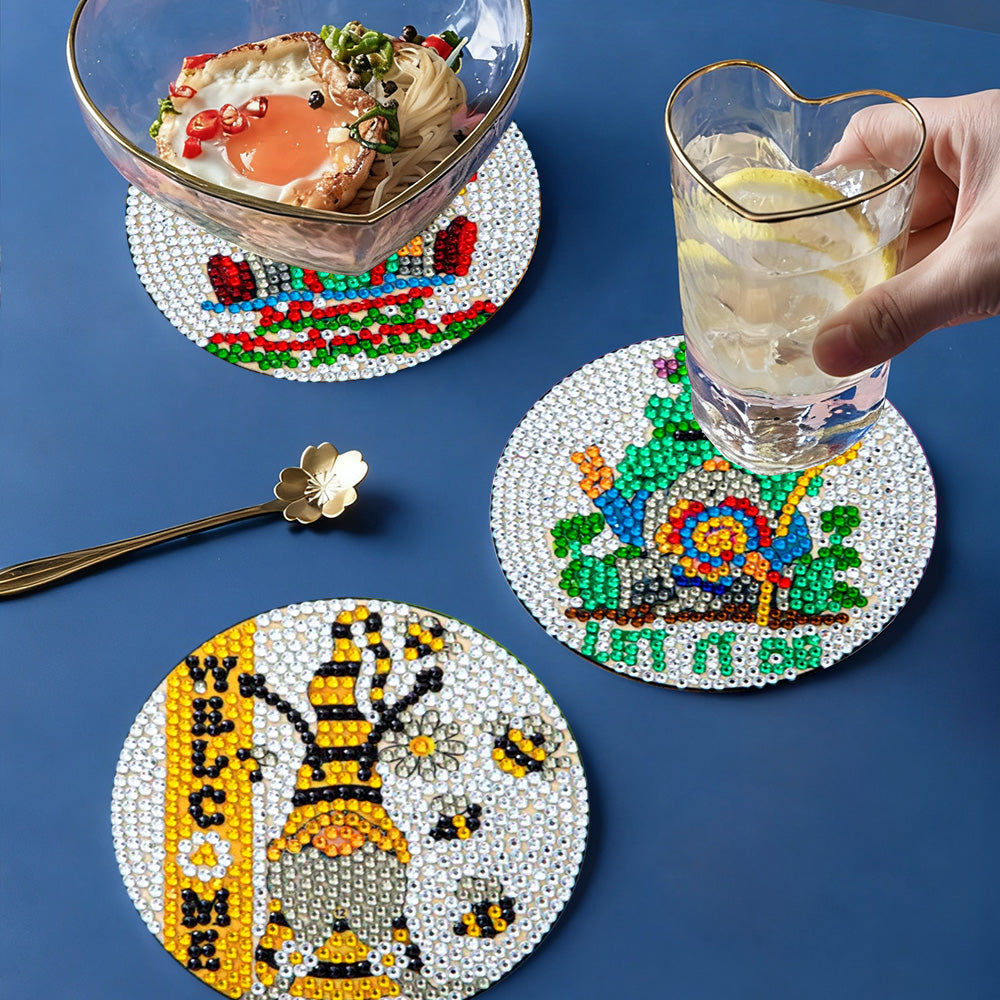 DIY Gnome B Diamond Painting Coasters