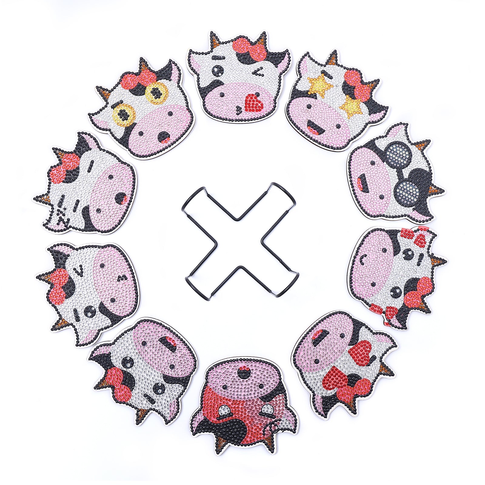 DIY Cow A Diamond Painting Coasters