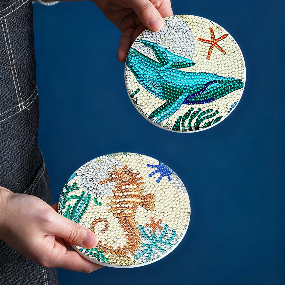 DIY Marine Diamond Painting Coasters
