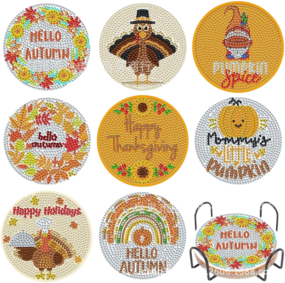 DIY Thanksgiving A Diamond Painting Coasters