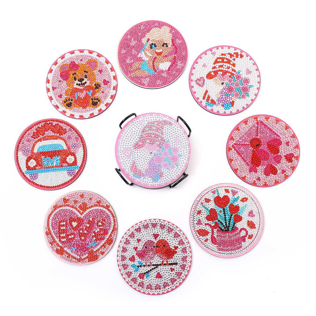 DIY Love Diamond Painting Coasters