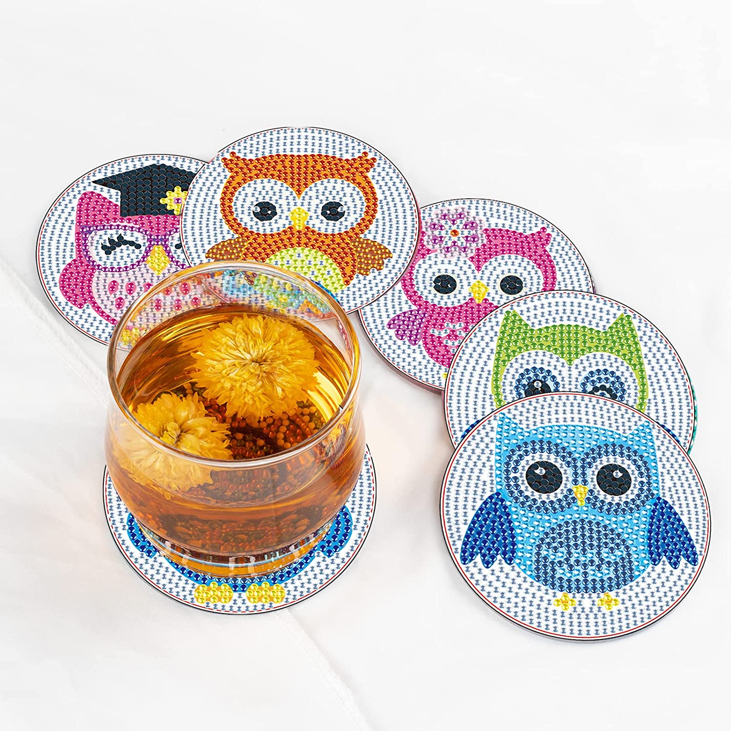 DIY Owl A Diamond Painting Coasters