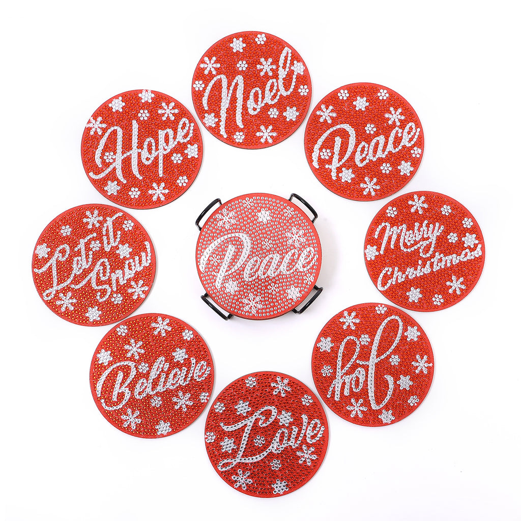 DIY Peace Diamond Painting Coasters