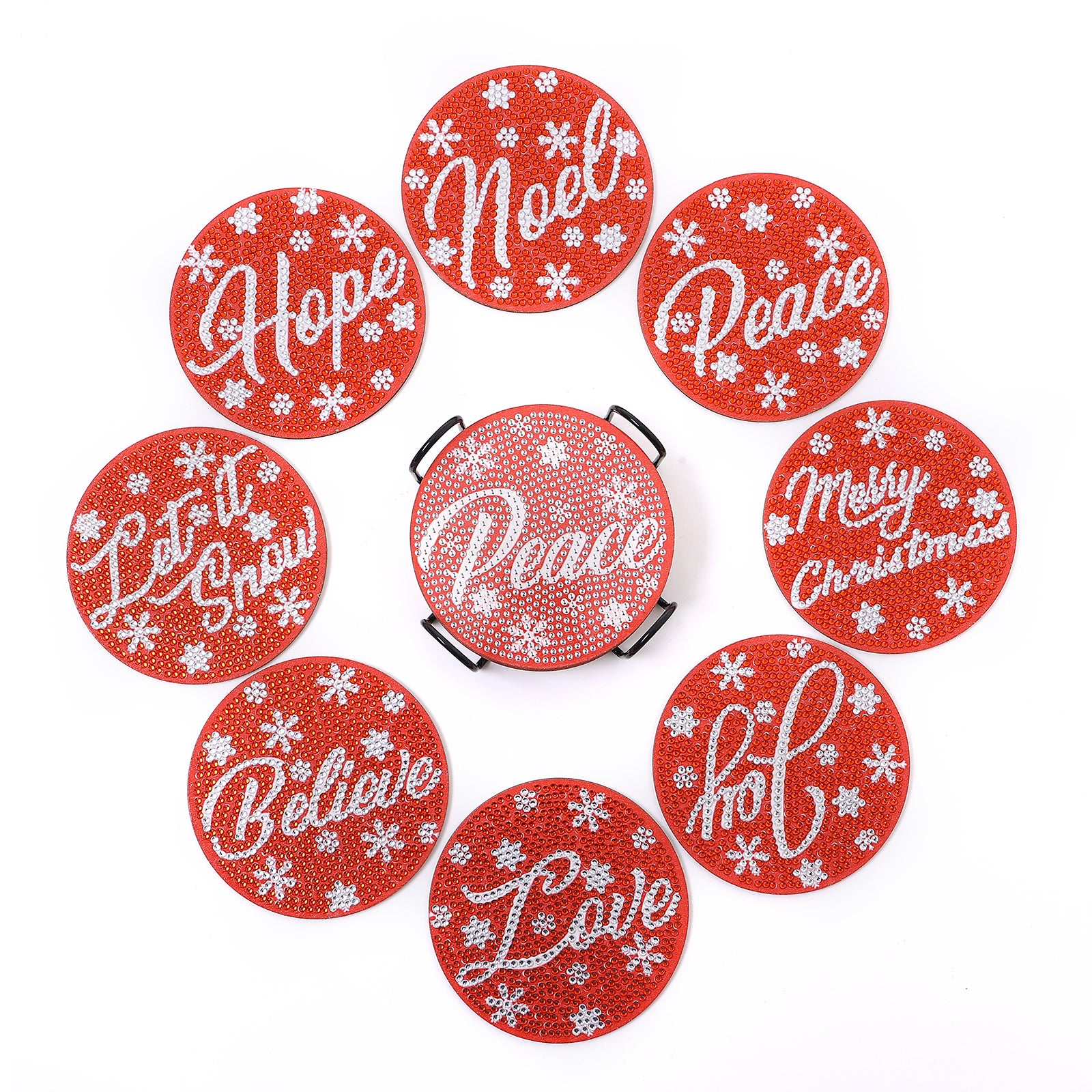 DIY Peace Diamond Painting Coasters