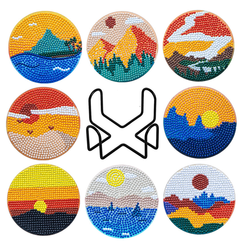 DIY Scenery F Diamond Painting Coasters