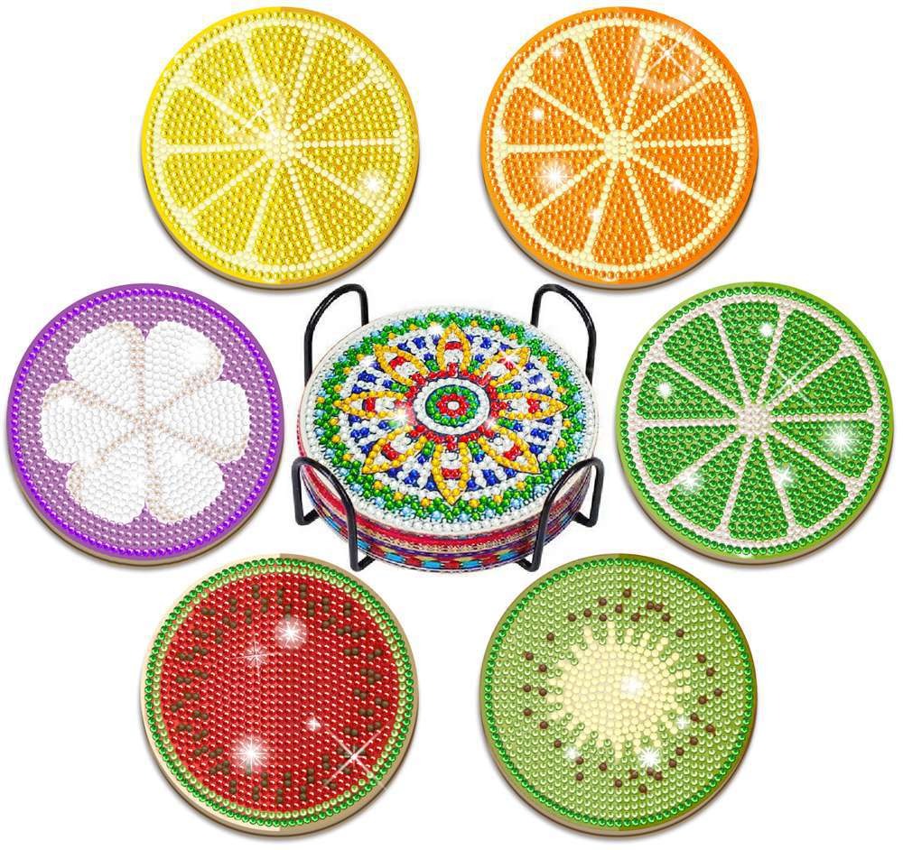 DIY Fruits C Diamond Painting Coasters