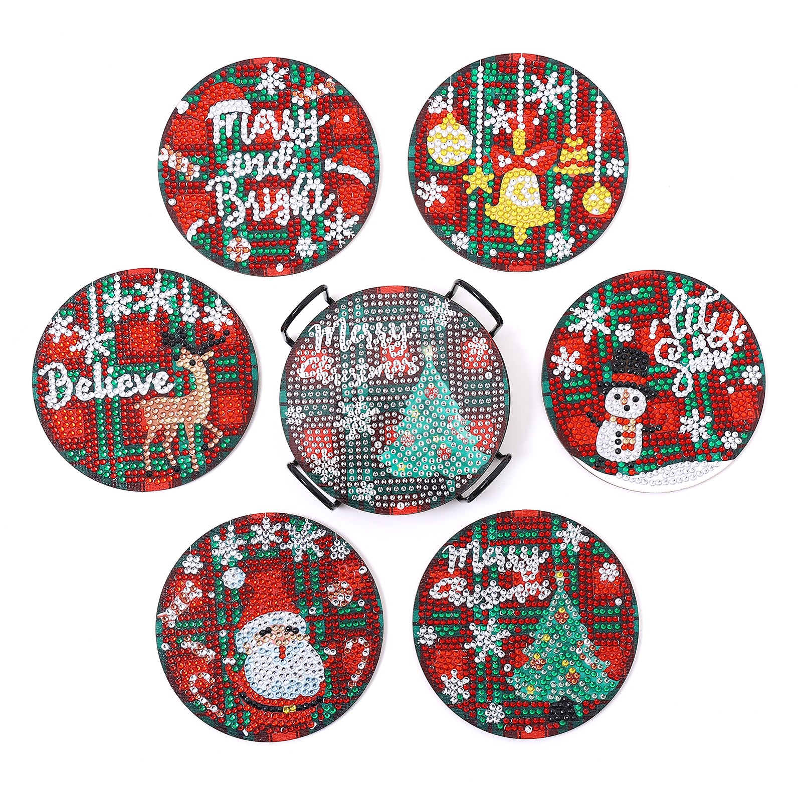 DIY Christmas N Diamond Painting Coasters