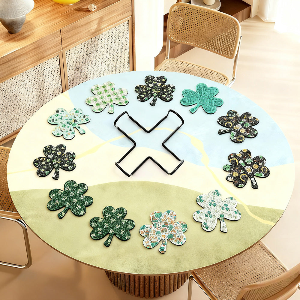 DIY Leaves Diamond Painting Coasters