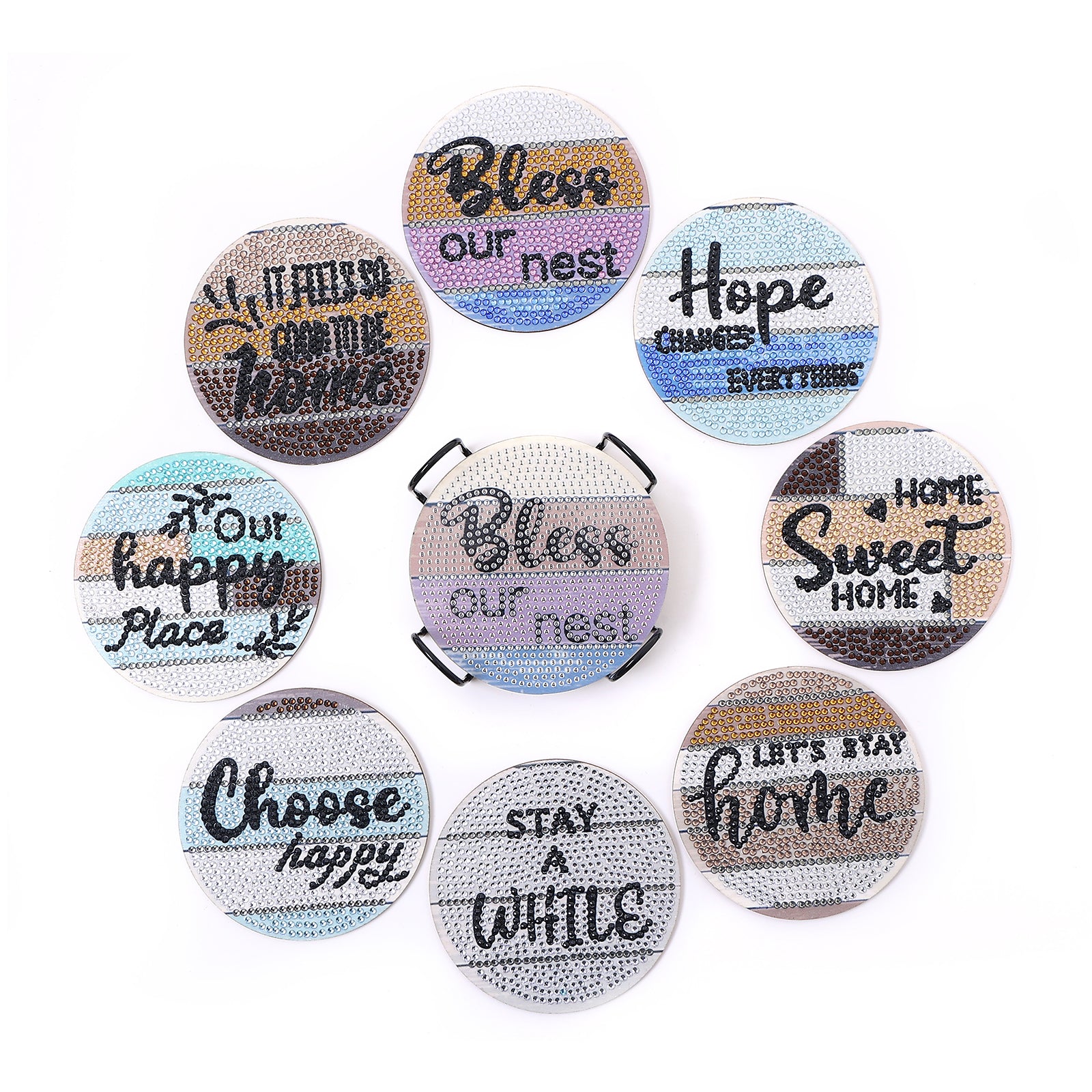 DIY Bless Diamond Painting Coasters