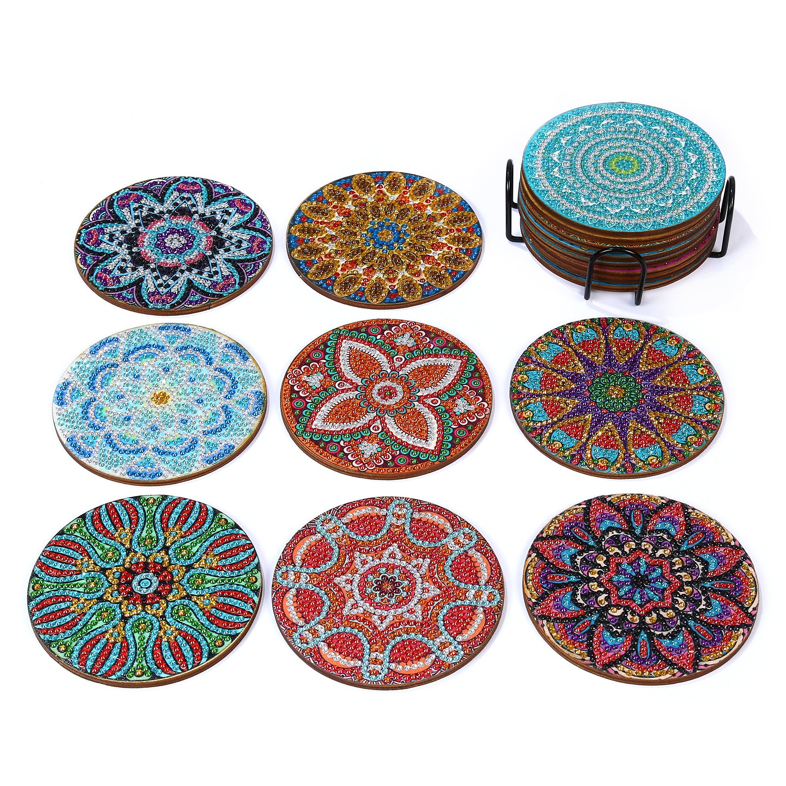 DIY Mandala H Diamond Painting Coasters