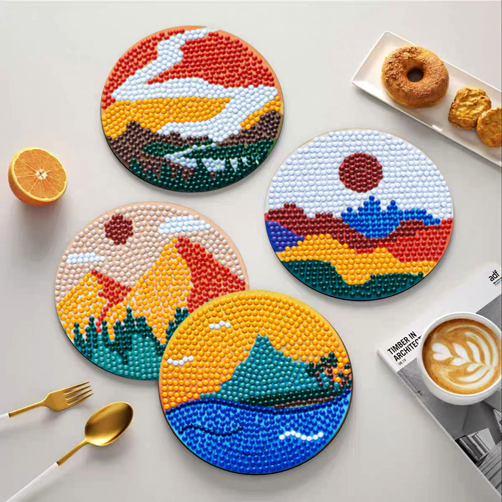 DIY Scenery F Diamond Painting Coasters