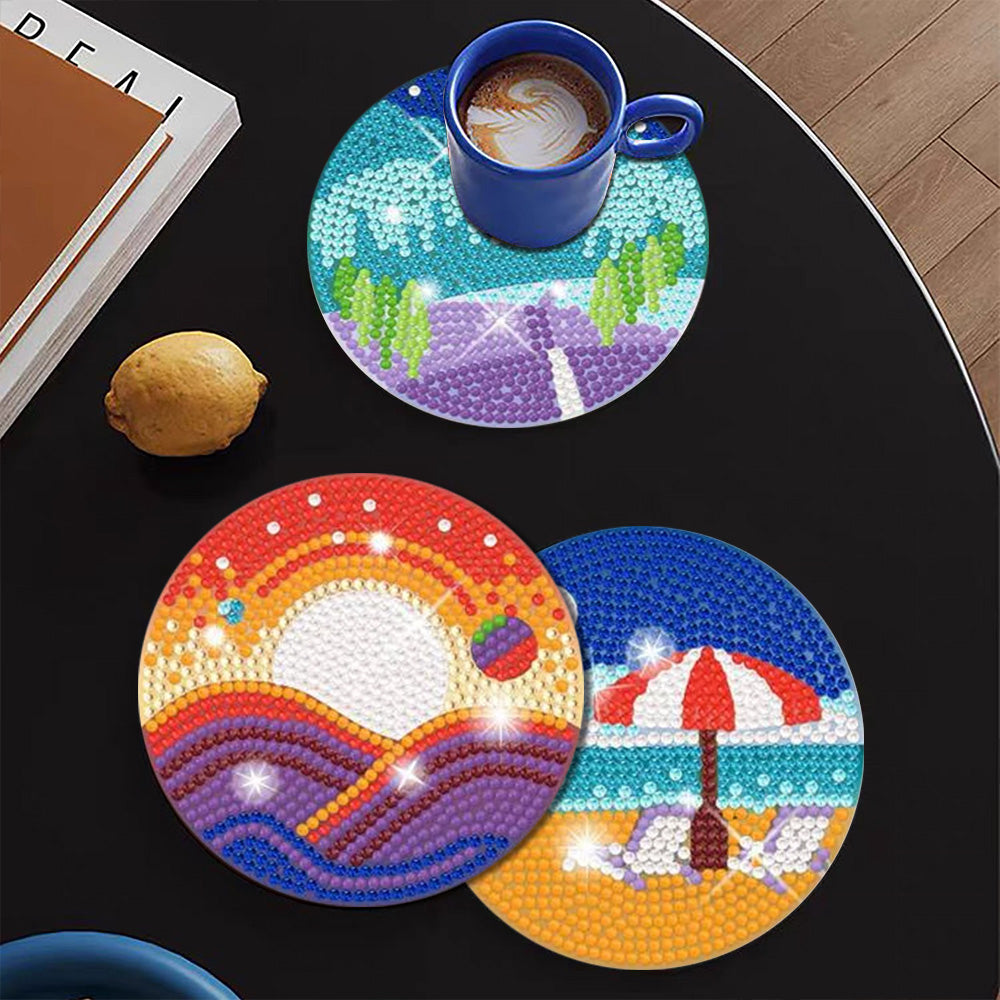 DIY Nature E Diamond Painting Coasters