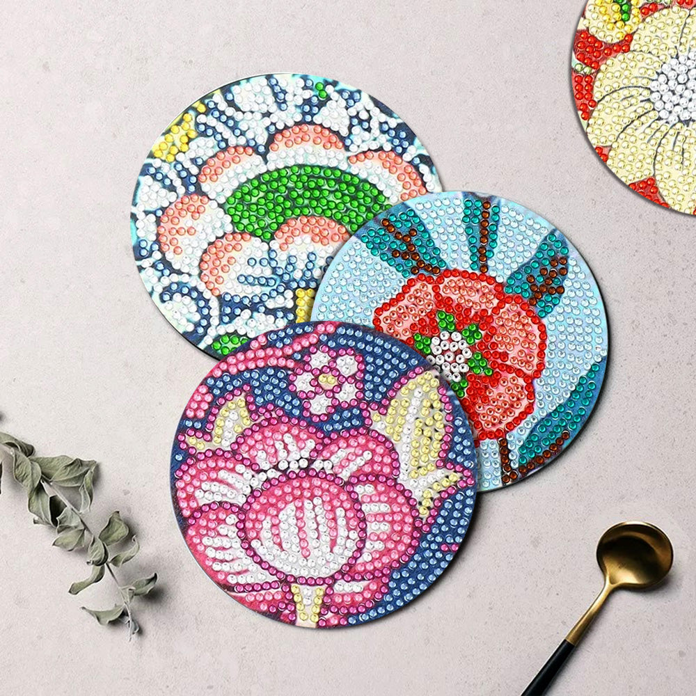 DIY Flower B Diamond Painting Coasters