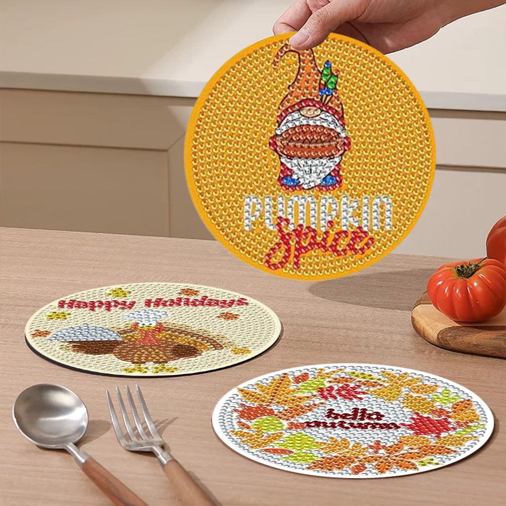 DIY Thanksgiving A Diamond Painting Coasters