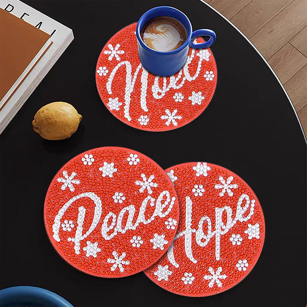 DIY Peace Diamond Painting Coasters