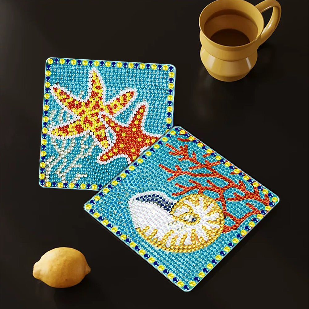 DIY Marine C Diamond Painting Coasters