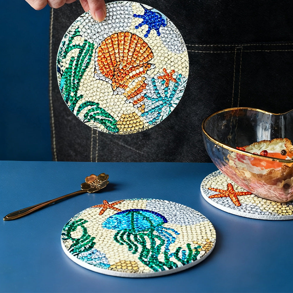 DIY Marine Diamond Painting Coasters