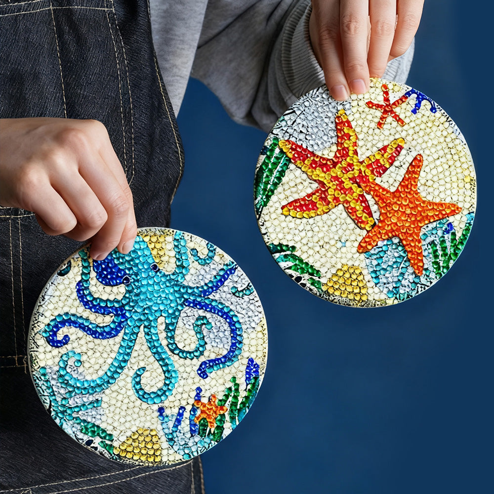 DIY Marine Diamond Painting Coasters