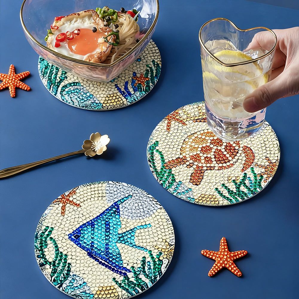 DIY Marine Diamond Painting Coasters