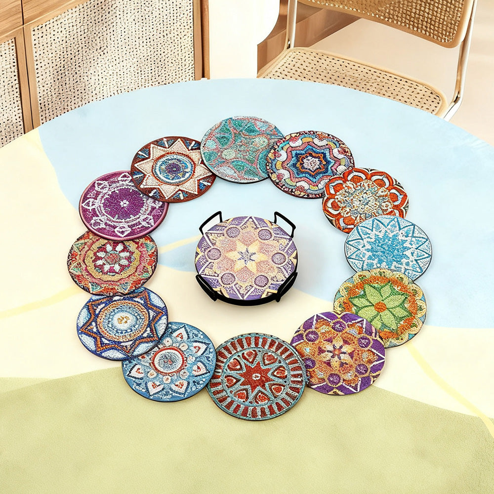 DIY Mandala M Diamond Painting Coasters