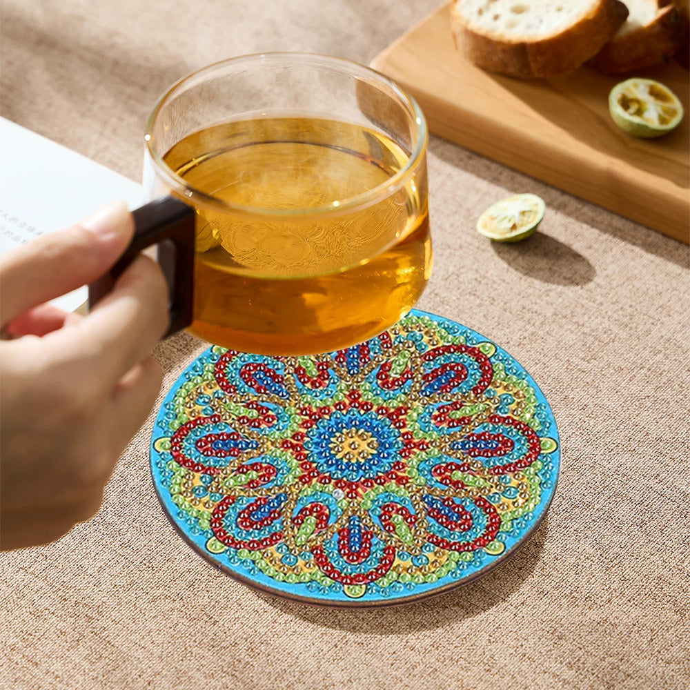 DIY Mandala J Diamond Painting Coasters