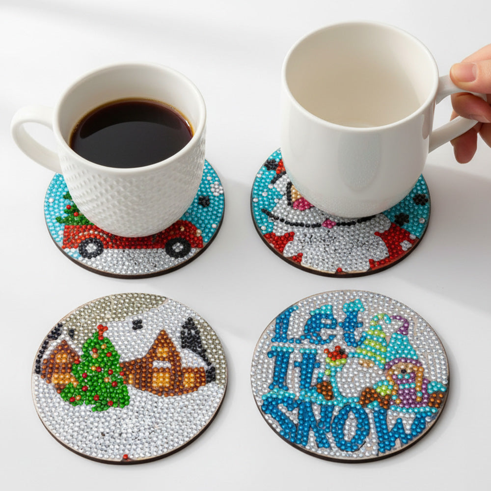 DIY Christmas L Diamond Painting Coasters