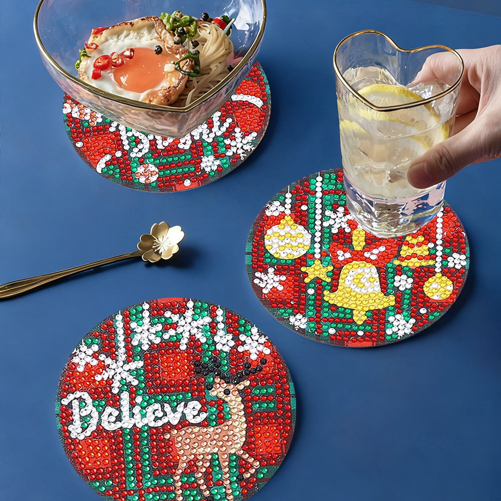 DIY Christmas N Diamond Painting Coasters