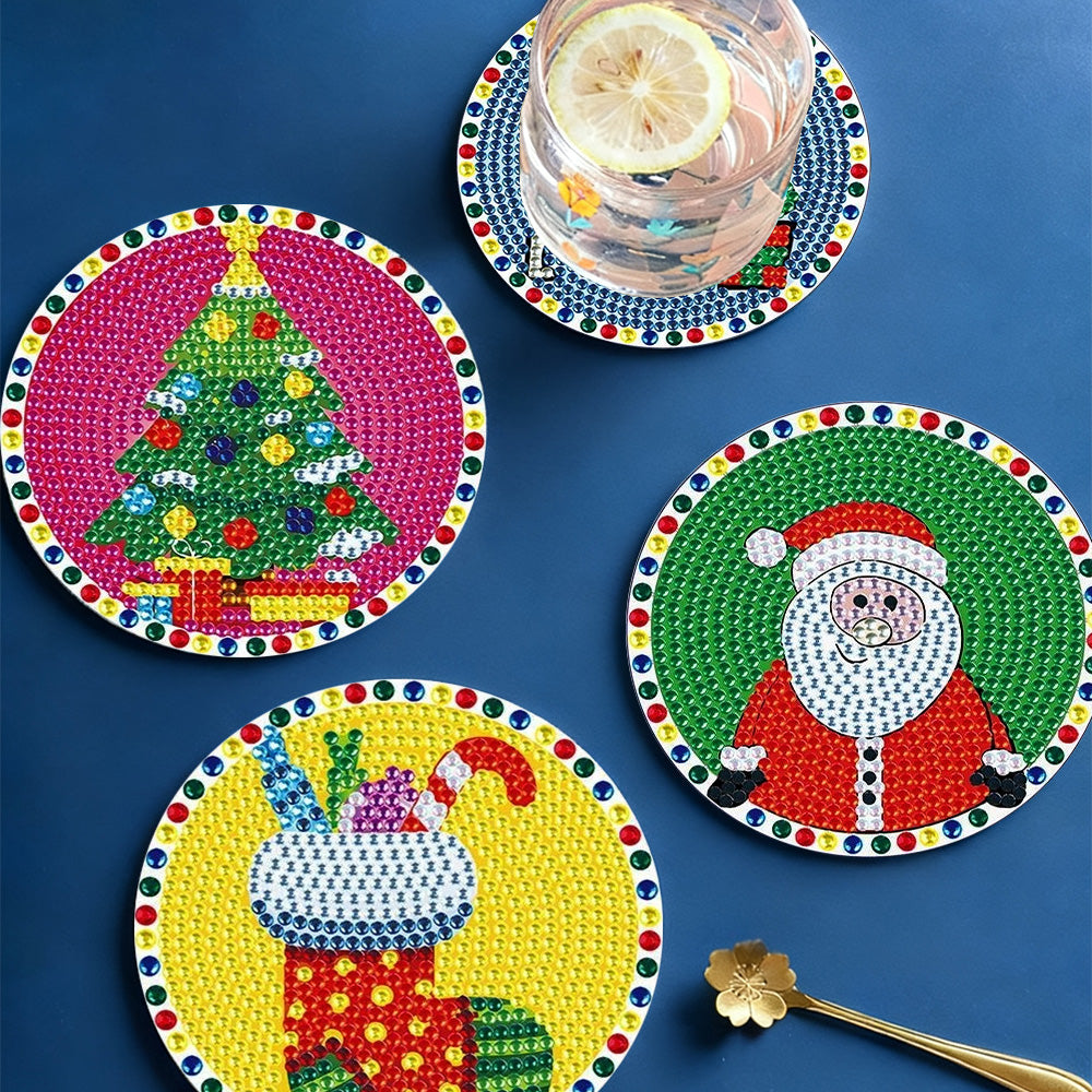 DIY Christmas K Diamond Painting Coasters