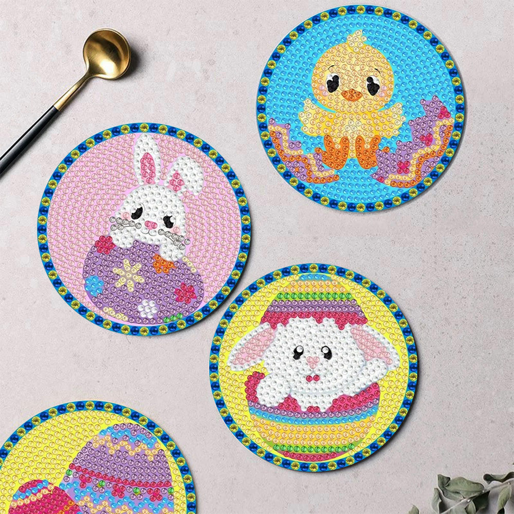 DIY Easter Day Diamond Painting Coasters