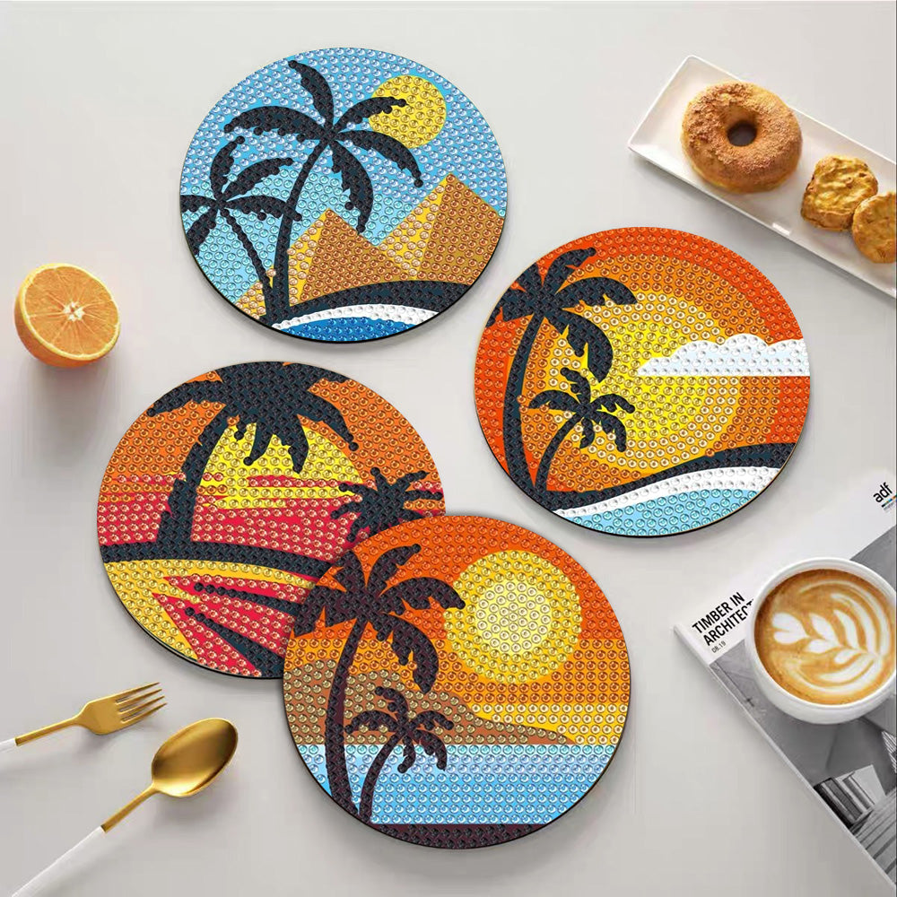 DIY Scenery D Diamond Painting Coasters